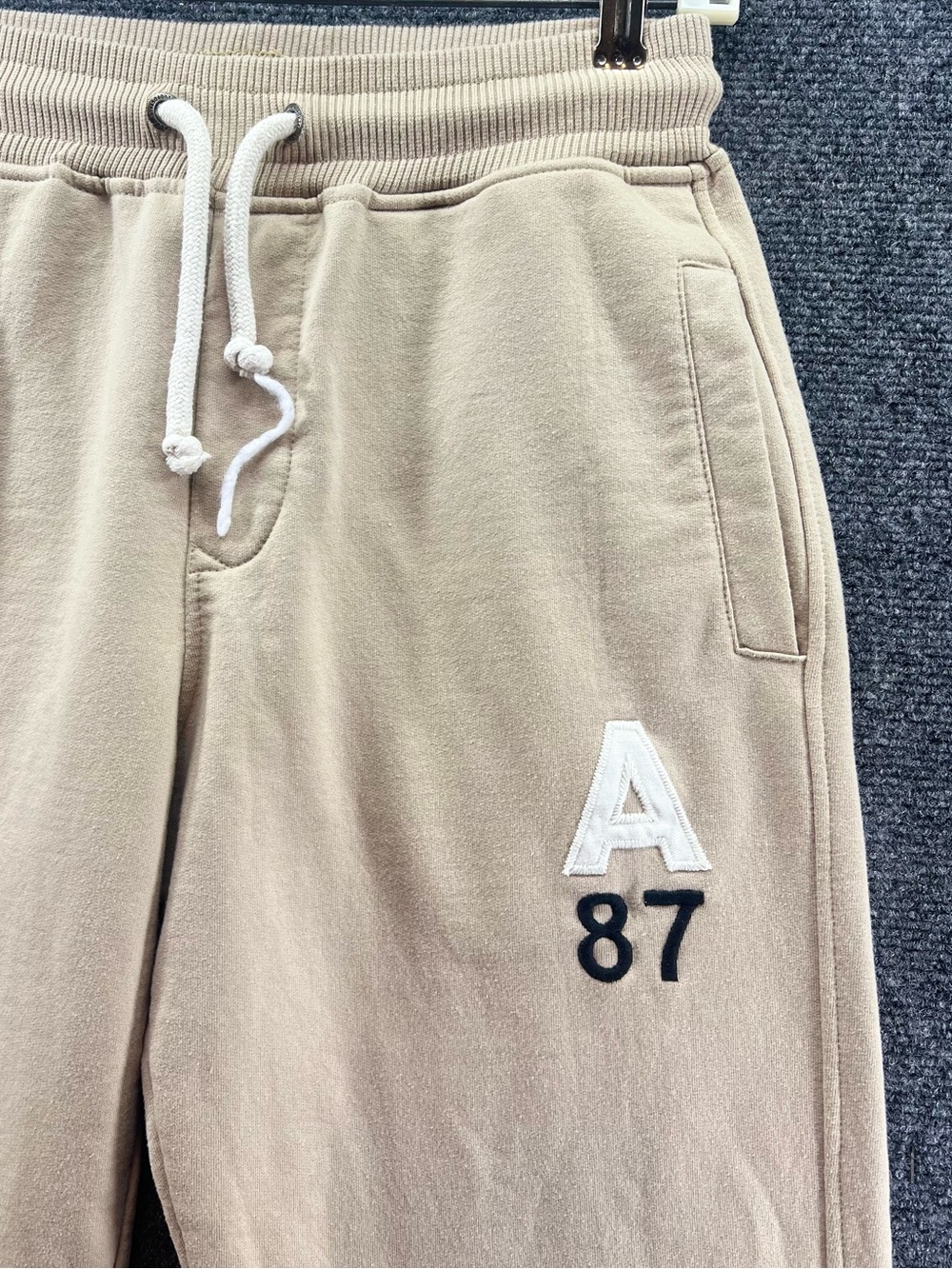 Aeropostale Aero 87 Jogger Sweatpants‎ Mens Medium Beige Drawstring Y2K Retro